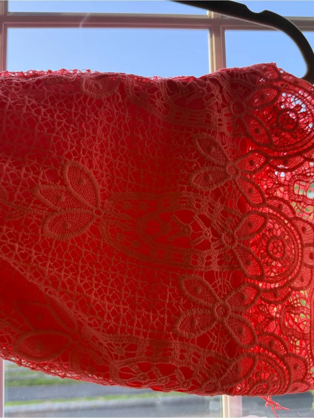Alya Pink Crochet Lace Drawstring Shorts size Small